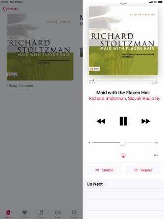 Press arrow right to go to the next audio file. Press arrow right to go to the next audio file.