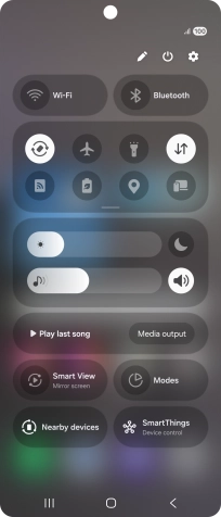Press the settings icon.