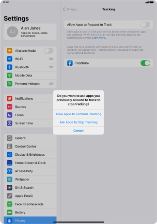 If you turn off the function, press the required setting. If you turn off the function, press the required setting.