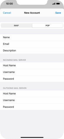 Press Save. Your email account has now been set up. To select more settings for incoming and outgoing server, proceed with the following steps.