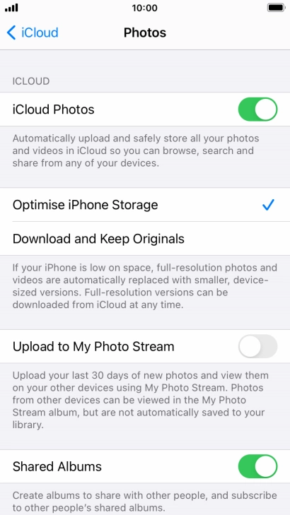 Press the indicator next to 