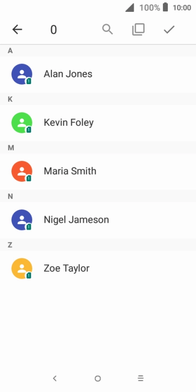 Press the select all icon.