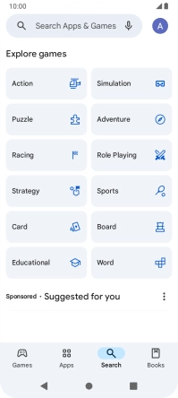 Press the search field.