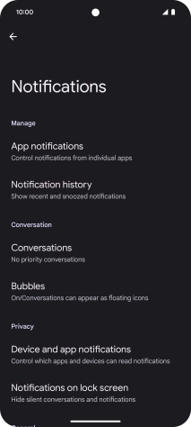 Press App notifications.
