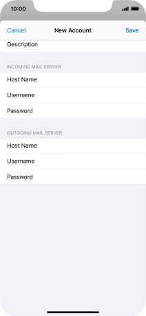 Press Save. Your email account has now been set up. To select more settings for incoming and outgoing server, proceed with the following steps.