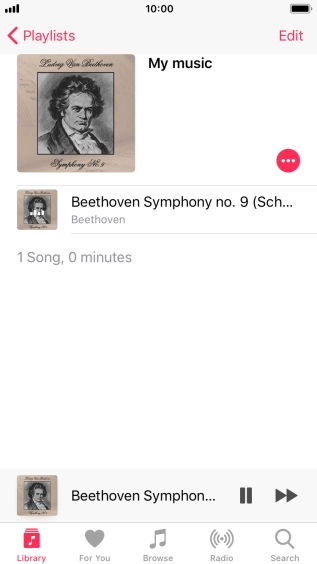 Press the song title.