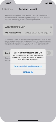 If Wi-Fi is turned off, press Turn on Wi-Fi and Bluetooth.