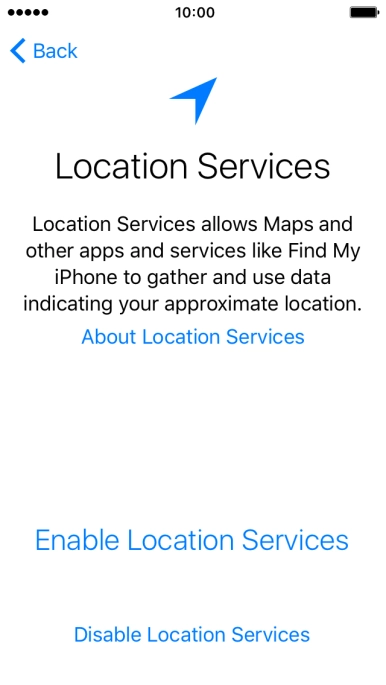 Press Enable Location Services to turn on the function.