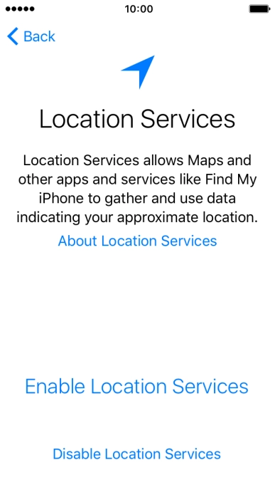 Press Enable Location Services to turn on the function.