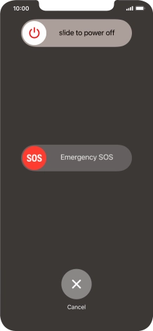 Press and drag the power off icon right.