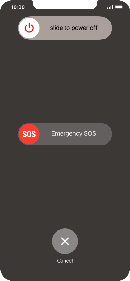 Press and drag the power off icon right.