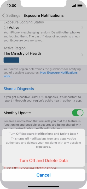 Press Turn Off and Delete Data.