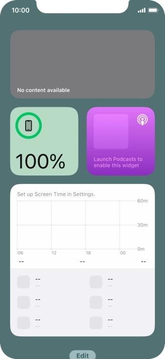 Slide your finger upwards on the screen.