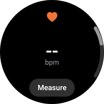 Press Measure and wait while your smartwatch measures your heart rate.