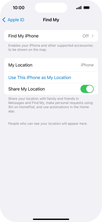 Press Find My iPhone.