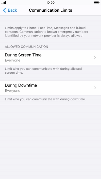Press During Screen Time.