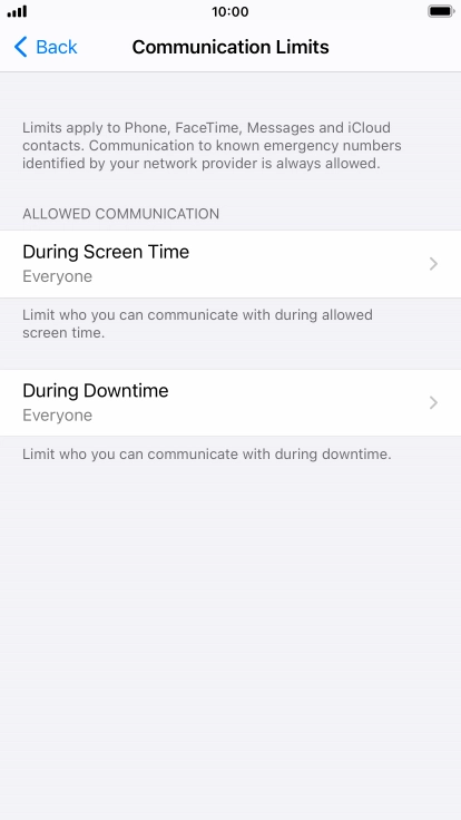 Press During Screen Time.