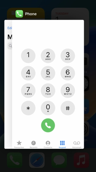 Slide upwards on the required application to end it.