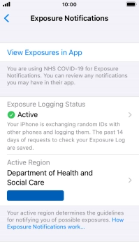 Press Exposure Logging Status.