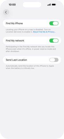 Press the indicator next to 