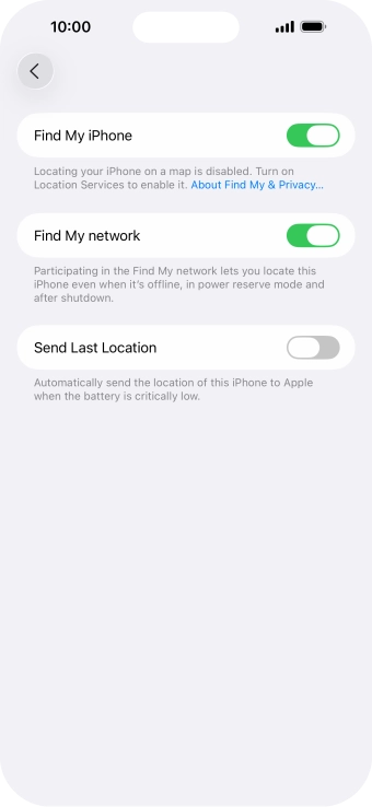 Press the indicator next to 