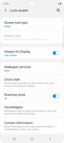 Press Screen lock type.