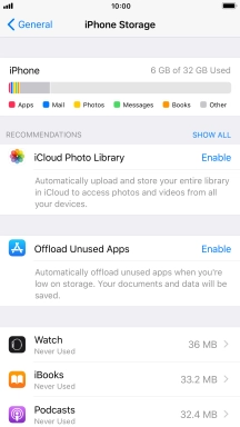 Press the required app.