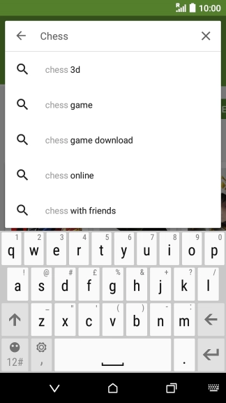 Key in the name or subject of the required app and press enter.