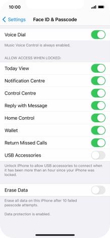 Press the indicator next to 