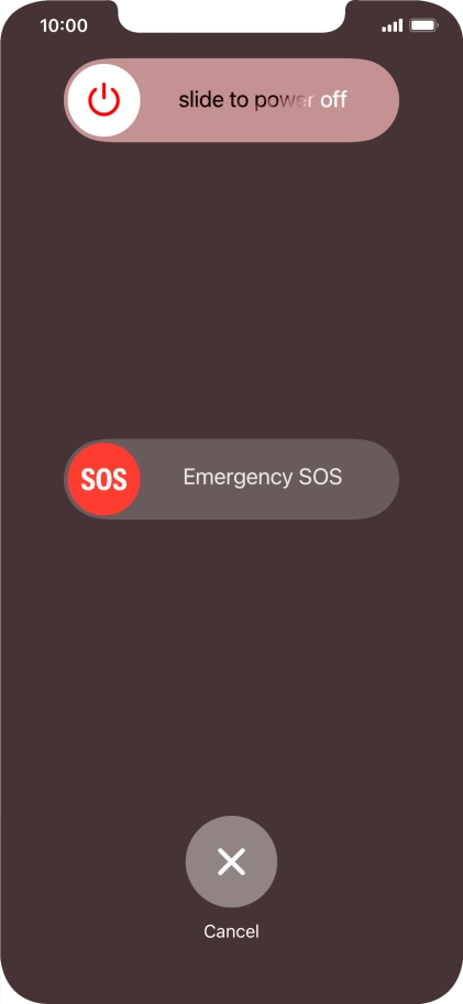 Press and drag the power off icon right.