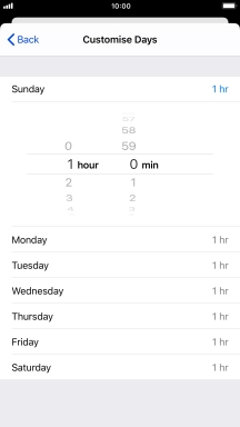 Select the required time limit.