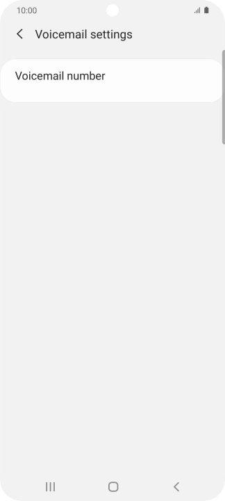 Press Voicemail number.