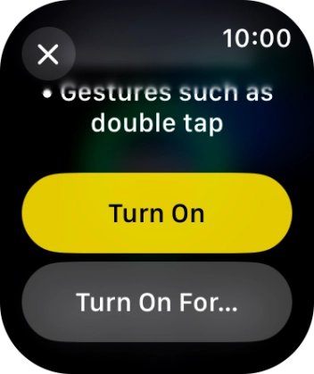 Press Turn On. Press Turn On.