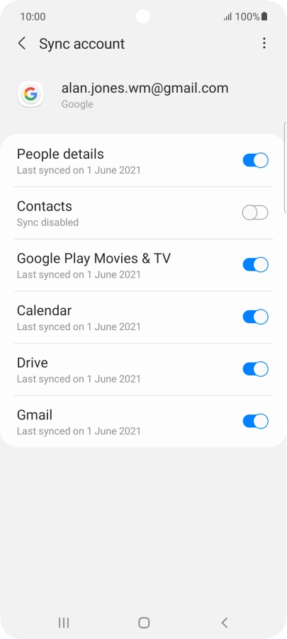 Press the indicator next to 