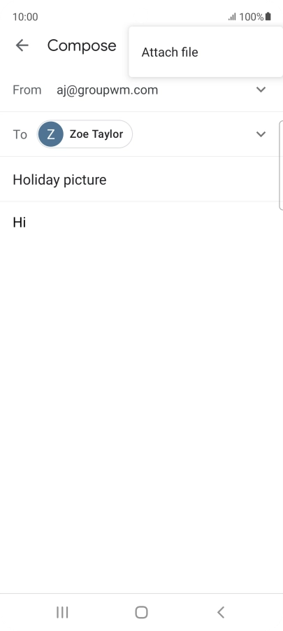 Press Attach file and go to the required folder.