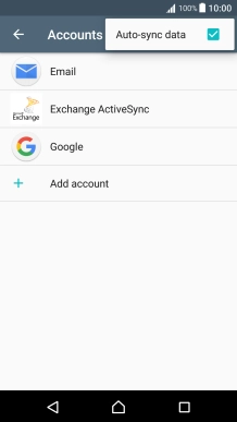 Press Auto-sync data to turn the function on or off. Press Auto-sync data to turn the function on or off.