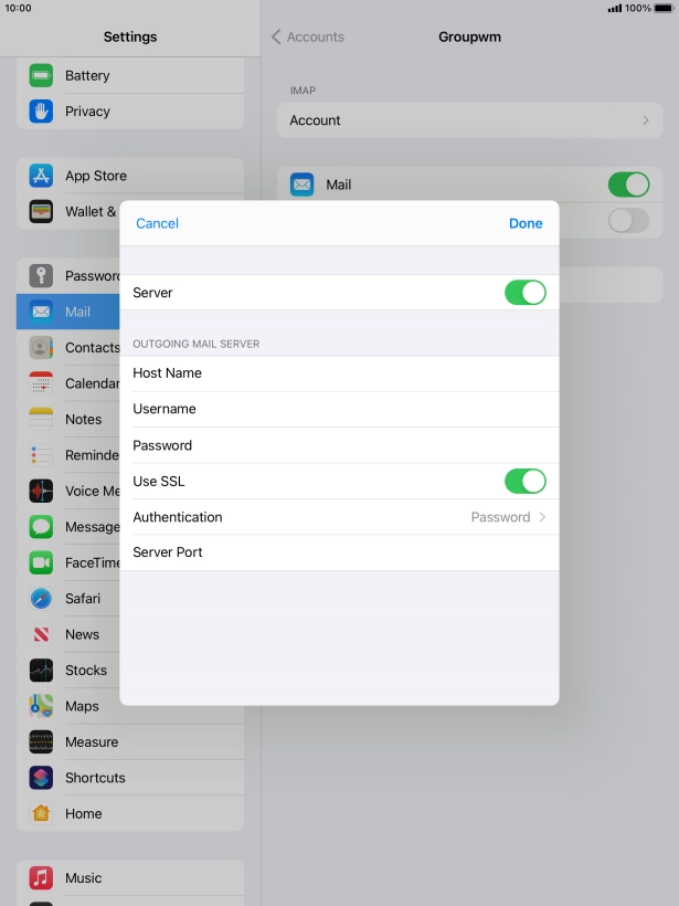 Press the indicator next to 