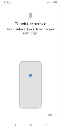 Follow the instructions on the screen to create the phone lock code using your fingerprint.