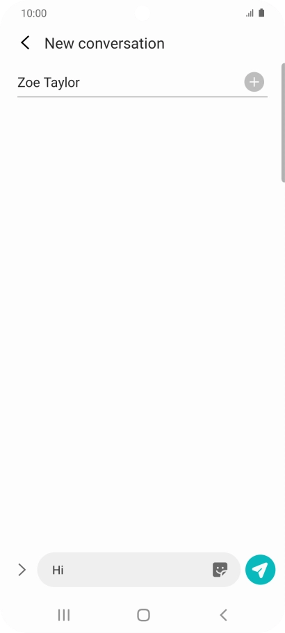 Press the send icon when you've finished your text message.