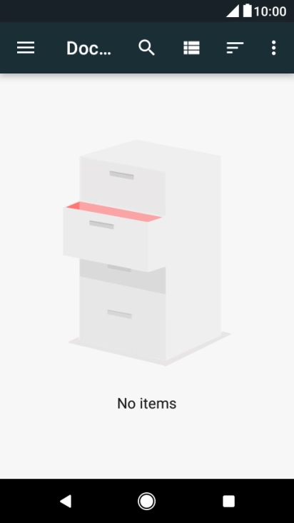 Slide your finger right on the screen.