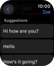 Press the required quick reply.