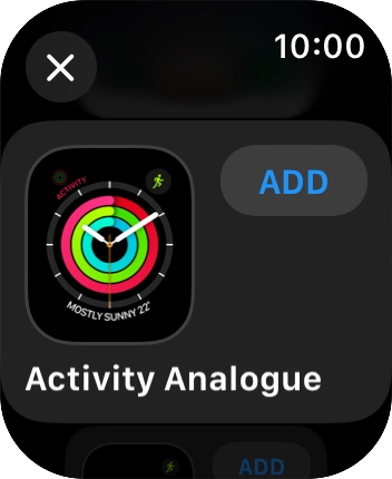 Press the required watch face. Press the required watch face.