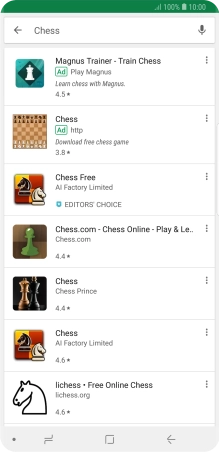 Press the required app. Press the required app.