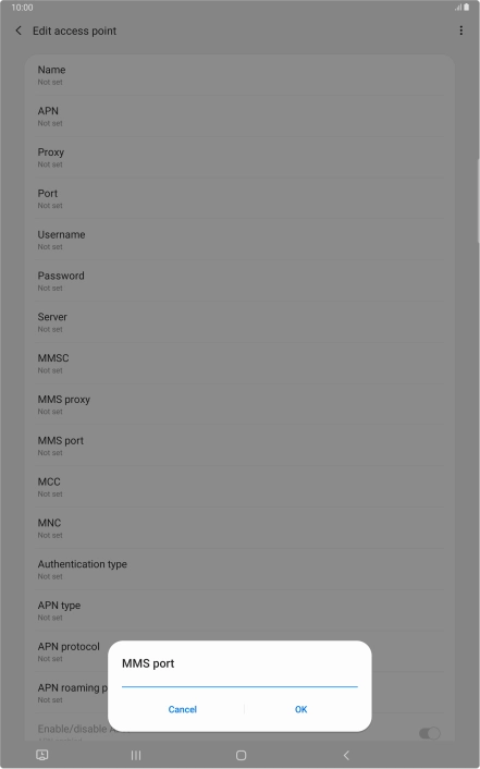 Key in 8080 and press OK.