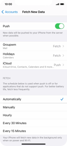 Press the indicator next to 