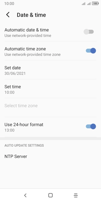 Press the indicator next to 