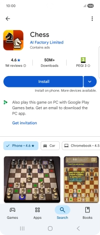 Press Install and follow the instructions on the screen to install the app. Press Install and follow the instructions on the screen to install the app.