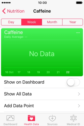Press Add Data Point and follow the instructions on the screen to key in the required information.