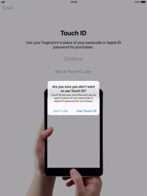 If you turn off the function, press Don't Use. If you turn off the function, press Don't Use.