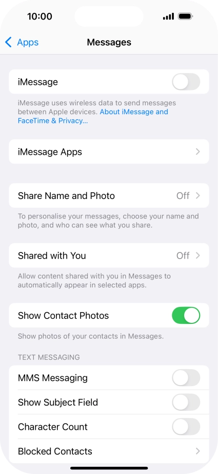 Press the indicator next to 